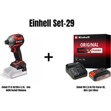 Einhell Set-29(Einhell Tp-Cı 18/250-C Li Bl - Solo Akülü Darbeli Vidalama+Einhell 18V 2,5 Ah Pxc Starter Kit, Akü & Şarj Cihazı)
