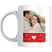 Kişiye Özel, Kalp Detaylarıyla Özel Tasarlanmış Baskılı Kupa Bardak, Istediğiniz Görseli ve Yazıyı Iletebilirsiniz, Görsel Yerine Yazı Yazılabilir,sevgililer Gününe Özel Tasarım