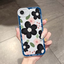HONTINGA iPhone 16E ile Uyumlu Kılıfı Şeffaf Kamera Korumali Çiçek Desen Airbag Yumuşak Silikon Telefon Kılıfı K5-0188