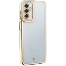 TE Dükkan Buğz Samsung Galaxy M23 Kılıf Liva Lens Silikon - Beyaz