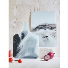 PremiumPort Şık 2'li Cam Kesme Tahtası Seti, 25X35, Isıya Dayanıklı, Kırılmaz