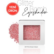 Mücevher Parlaklığında Yoğun Pigmentli Tekli Far Cre'ars Glitter Bomb Eyeshadow 07 Pink Dream Gleam