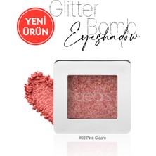 Mücevher Parlaklığında Yoğun Pigmentli Tekli Far Cre'ars Glitter Bomb Eyeshadow 02 Pink Gleam