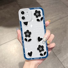 HONTINGA iPhone 12 ile Uyumlu Kılıfı Şeffaf Kamera Korumali Kalp Desen Airbag Yumuşak Silikon Telefon Kılıfı K5-0190