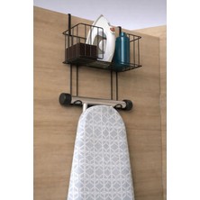 Kapı Arkası Ütü Masası ve Ütü Düzenleyici Askı | Delme Yok | Çok Amaçlı Metal Raf