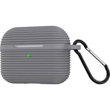 TE Dükkan Buğz Airpods Pro 3 (3.nesil) Raven Silikon Kılıf - Gri