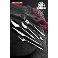 PremiumPort Şık 72 Parça Çatal Kaşık Bıçak Seti, Dayanıklı ve Kullanışlı Tasarım