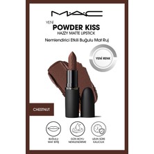 M.A.C Powder Kiss Hazy Matte Lipstick Nemlendirici Etkili Buğulu Mat Ruj - Chestnut