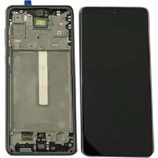 OEM Samsung A73 LCD Ekran Kasalı OLED Küçük Inç - Siyah