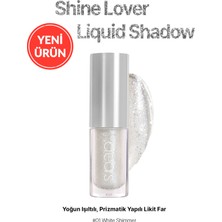 Yoğun Işıltılı, Prizmatik Yapılı Likit Far Cre'ars Shine Lover Liquid Shadow 01 White Shimmer