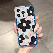 HONTINGA iPhone 14 Pro Max ile Uyumlu Kılıfı Şeffaf Kamera Korumali Çiçek Desen Airbag Yumuşak Silikon Telefon Kılıfı K5-0188