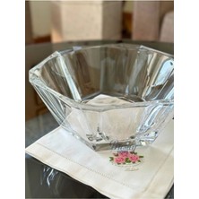 PremiumPort Nude Reflection Serisi Cam Kristal Servis ve Sunum Kasesi 26 cm