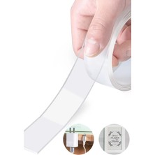 Gampus Duvara Tablo Albüm Obje Dekor Asmak Için Iz Bırakmaz Çift Taraflı Nano Bant 3 Metre x 3 cm Kaliteli