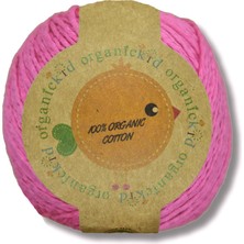 Organickid Organik Pamuk El Örgü Ipi Sıcak Pembe - Aurora Pink 4'lü Paket