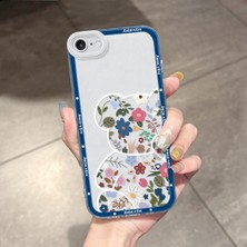 HONTINGA iPhone 7/8/se 2020 2022 ile Uyumlu Kılıfı Şeffaf Kamera Korumali Çiçek Sanatı Desen Airbag Yumuşak Silikon Telefon Kılıfı K5-0189