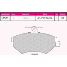 Qcb Fren Balata On Vw Golf Iv 1.8 1997-2005/ Golf Iıı 1.6i 1991-1999/ Golf Iıı 1.4i 1991-1999/ Passat 1.9 Tdı 1988-1997/ Polo 1.4 1995-2001/ Cordoba 1.4 Tdı 1999-2002/ Ibıza Iı (6k1) 1.9 Tdı 1993-2002