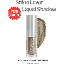 Yoğun Işıltılı, Prizmatik Yapılı Likit Far Cre'ars Shine Lover Liquid Shadow 08 Green Shimmer