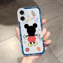 HONTINGA iPhone 16 ile Uyumlu Kılıfı Şeffaf Kamera Korumali Mickey Desen Airbag Yumuşak Silikon Telefon Kılıfı K5-0185