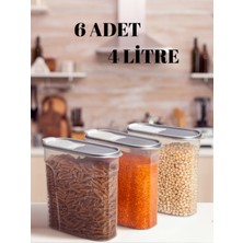 PremiumPort Set Halinde 6 Adet Kapaklı Saklama Kabı, Şık ve Kullanışlı 4lt Ürünler