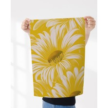 Rosa Art Çerçevesiz Poster - Sarı Papatya Temalı Soyut, Minimalist Poster -Yüksek Çözünürlüklü-Dijital Baskı