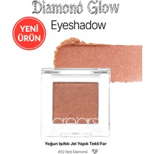 Yoğun Işıltılı Jel Yapılı Tekli Far Cre'ars Diamond Glow Eyeshadow 02 Red Diamond