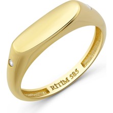 Pırlant Serçe Parmak Altın Yüzük