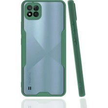 TE Dükkan Buğz Realme C11 2021 Kılıf Platin Silikon - Yeşil