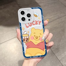 HONTINGA iPhone 14 Pro Max ile Uyumlu Kılıfı Şeffaf Kamera Korumali Bear Sanatı Desen Airbag Yumuşak Silikon Telefon Kılıfı K5-0187