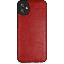 TE Dükkan Buğz Samsung Galaxy A04E Kılıf Loop Deri Silikon - Kırmızı