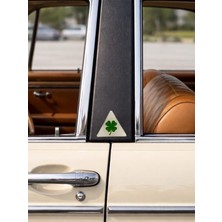 Yonca Damla Sticker Alfa Romeo Yonca Amblem Sticker 3D Silikon Direk Arması Epoksi 2ADET 3,5x3,5cm