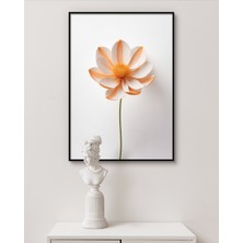 Rosa Art Metal Çerçeveli Gerçek Camlı Tablo - Çiçek Temalı Soyut, Minimalist Tablo