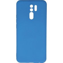 TE Dükkan Buğz Xiaomi Redmi 9 Kılıf Nano Içi Kadife Silikon - Mavi