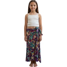 Çikoby Kız Çocuk İkili Takım – Askılı Crop T-Shirt & Uzun Etek