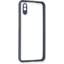 TE Dükkan Buğz Xiaomi Redmi 9A Kılıf Miami Şeffaf Silikon - Gri