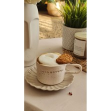 PremiumPort El Yapımı Seramik Kupa - Good Morning Yazısı, Şık ve Sıcak Tasarım