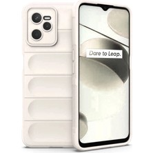 TE Dükkan Buğz Realme C35 Kılıf Optimum Silikon - Krem