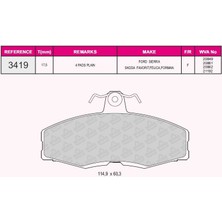 Qcb Fren Balata On Skoda Favorıt 136 1.3 1989-1994 / Forman 1.3 1990-1994 / Favorıt Pıck Up 1.3 1992-1997/ Ford Sıerra (Gbc) 1.6 1982-1987