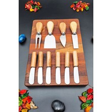 PremiumPort 10 Parça Bambu Bıçak Seti: Tereyağı, Reçel, Çikolata, Peynir Bıçağı