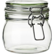 PremiumPort Cam Kavanoz 0,5 Lt, Kilitli, Contalı, 11 cm Çap, 10,5 cm Yükseklik