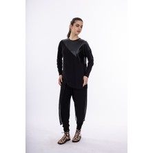 By Özlem Yazan Şifon Aller Detaylı Yumuşak Dokulu Penye Kadın Pantolon