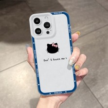 HONTINGA iPhone 14 Pro Max ile Uyumlu Kılıfı Şeffaf Kamera Korumali Kitty Desen Airbag Yumuşak Silikon Telefon Kılıfı K5-0186