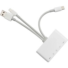 Mkr Ally 3 In1 Iphone+Usb C+ USB A Kamera Okuyucu Kart OKUYUCU-(5775)