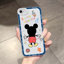 HONTINGA iPhone 7/8/se 2020 2022 ile Uyumlu Kılıfı Şeffaf Kamera Korumali Mickey Desen Airbag Yumuşak Silikon Telefon Kılıfı K5-0185