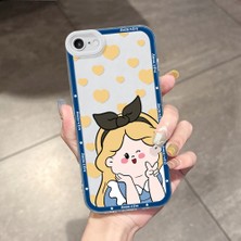 HONTINGA iPhone 7/8/se 2020 2022 ile Uyumlu Kılıfı Şeffaf Kamera Korumali Kalp Desen Airbag Yumuşak Silikon Telefon Kılıfı K5-0193