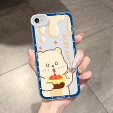 HONTINGA iPhone 7/8/se 2020 2022 ile Uyumlu Kılıfı Şeffaf Kamera Korumali Bear Sanatı Desen Airbag Yumuşak Silikon Telefon Kılıfı K5-0187