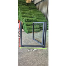 Ör-As Tel Örgü Antrastik - Gri Tel Çit Kapı - Panel Çit Tel Kapısı  (- 150 cm Yükseklik x 110 cm Eni -)