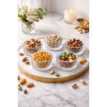 Yzhome 6 Lı Kristal Cam Kase Sunum Magnolya Çerezlik