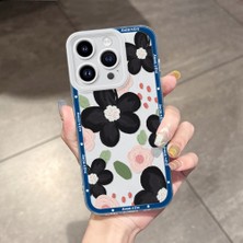 HONTINGA iPhone 15 Pro ile Uyumlu Kılıfı Şeffaf Kamera Korumali Çiçek Desen Airbag Yumuşak Silikon Telefon Kılıfı K5-0188