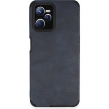 TE Dükkan Buğz Realme C35 Kılıf Loop Deri Silikon - Lacivert