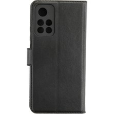 TE Dükkan Buğz Xiaomi Redmi Note 11T Kılıf Trend S Plus Kapaklı Kılıf - Siyah